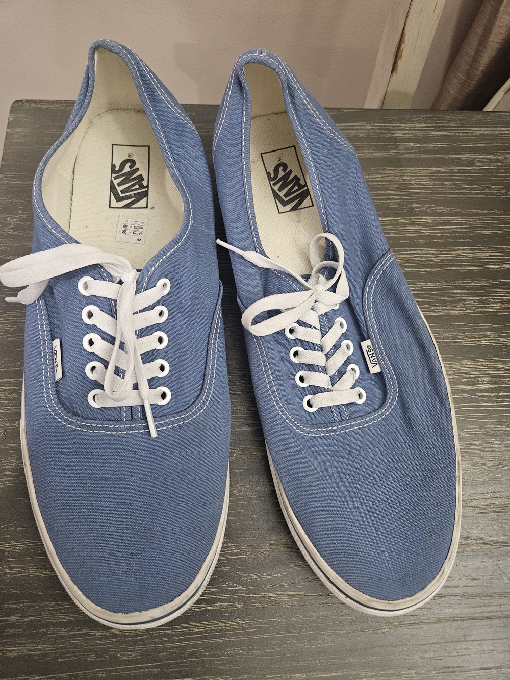 Vans Men Authentic Canvas Sneakers - Blue. Size 14 EUC